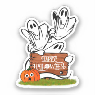 Adesivo Fantasmas e Amigos Halloween