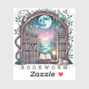 Adesivo Fantasy Bookworm