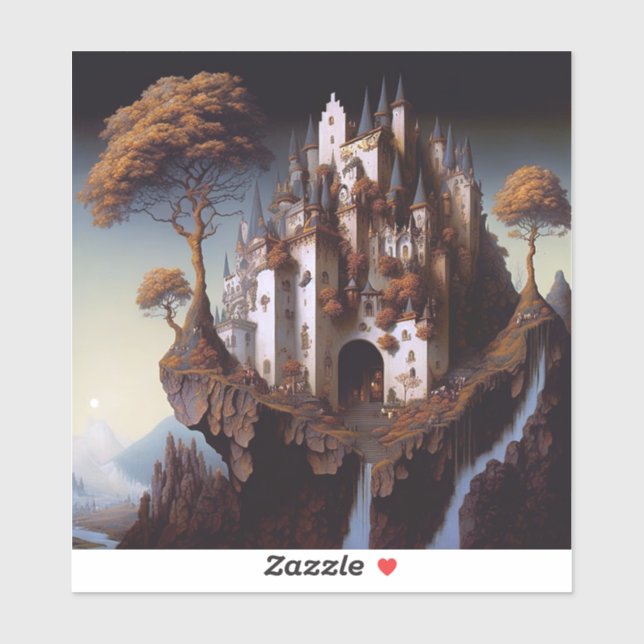 Adesivo Fantasy Castle Fantasy Art Sticker (Folha)