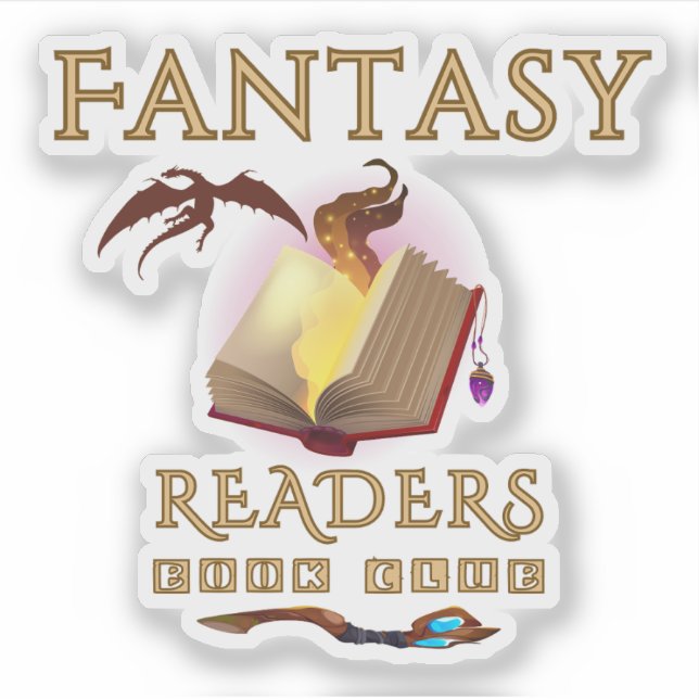 Adesivo Fantasy Reader Book Club Bookker (Frente)
