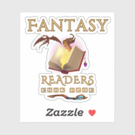 Adesivo Fantasy Reader Book Club Bookker