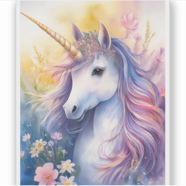 Adesivo Fantasy Unicorn Transparent Sticker (Frente)