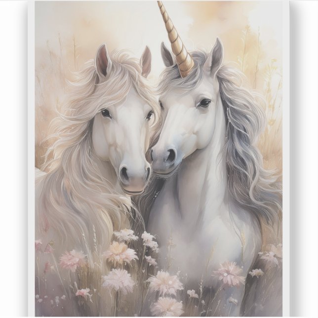 Adesivo Fantasy Unicorn Transparent Sticker (Frente)