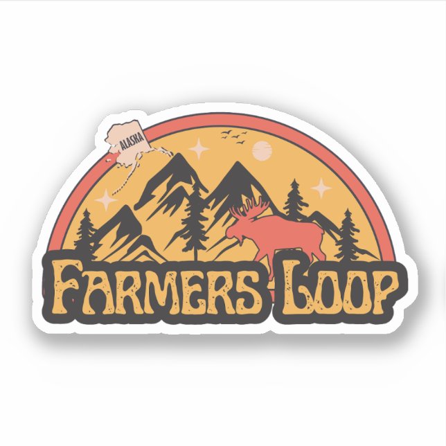 Adesivo Farmers Loop, Alaska Sticker (Frente)