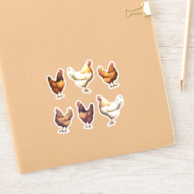 Adesivo Farmhouse Chicken Hen Bird Planner Sticker (Notebook)