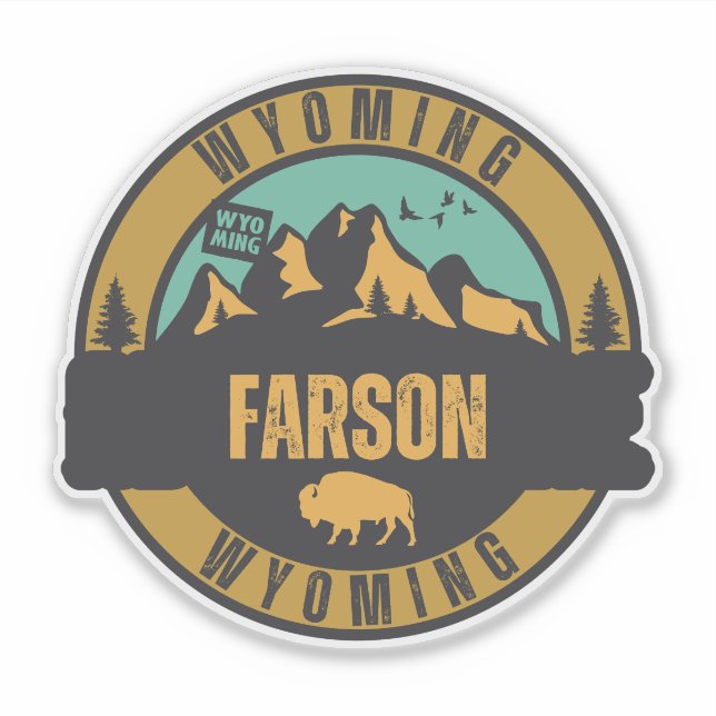 Adesivo Farson, Wyoming (Frente)