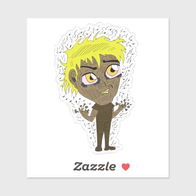 Adesivo Farty Fingers Chibi (Folha)