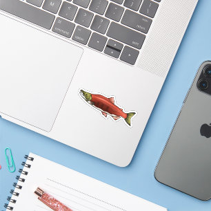 Adesivo Fase de desova do salmão Sockeye