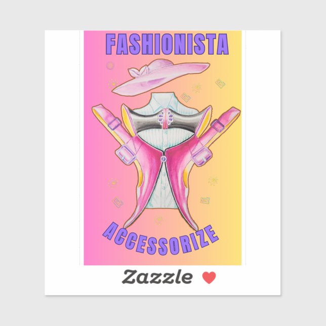 Adesivo Fashion accessories women's sticker  (Folha)