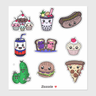 Adesivo Fast Food Fun & Sweet Treat Stickers for Kids