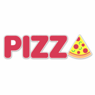 Adesivo Fatia de pizza do logotipo restaurante italiano