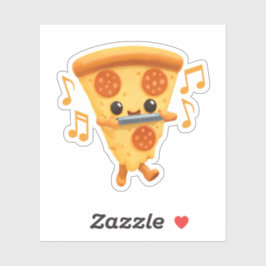 Adesivo Fatia Reproduzindo uma Harmonica