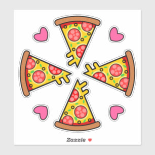 Adesivo Fatias de Pizza Deliciosas Mandara