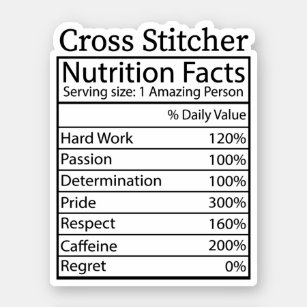 Adesivo Fatos Nutricionais Cruzados, Stitch