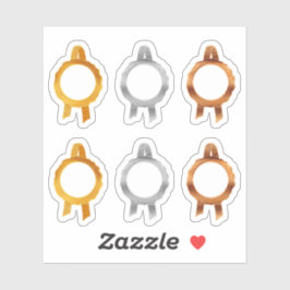 Adesivo Faux Award/Certificate Seal Ribbons (Hollow/Metal)