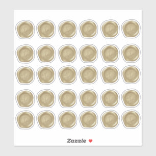 Adesivo Faux Cera Dourada Amarelo Monograma