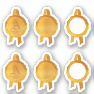 Adesivo Faux Prêmio/Seletor de Certificado (Dourado Assort