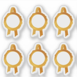 Adesivo Faux Prêmio/Seletor de Certificado (Dourado Hollow