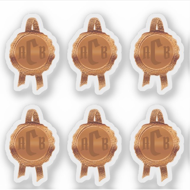 Adesivo Faux Prêmio/selo do certificado(BronzeInicial) (Frente)