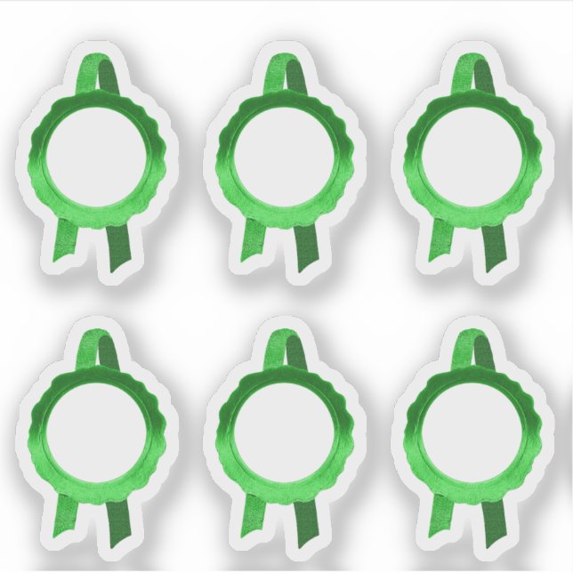 Adesivo Faux Prêmio/selo do certificado (Green Hollow) (Frente)