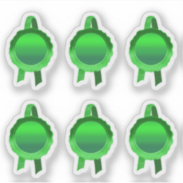 Adesivo Faux Prêmio/selos de certificado (Placa Verde)