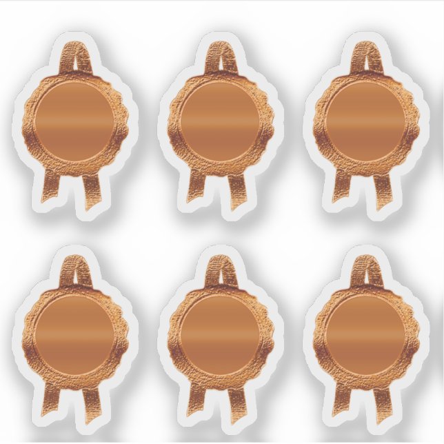 Adesivo Faux Prêmio/selos de certificado (PlainBronze) (Frente)
