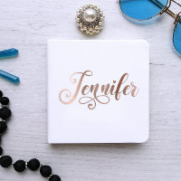 Faux Rose Gold Ombre Foil Decorativo Jennifer