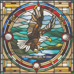Adesivo Faux StainGlass Bald Eagle