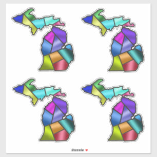 Adesivo Faux StainGlass Michigan Beauful