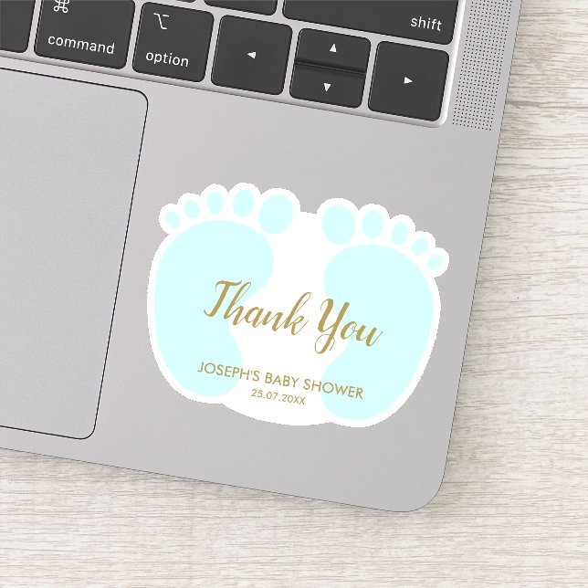 Adesivo Favor de agradecimento para festa de baby boy (Detalhe)