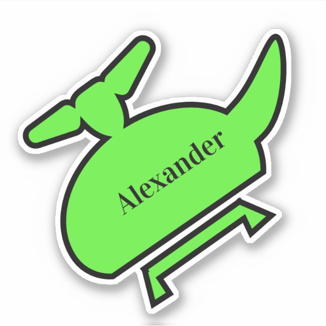 Adesivo Favor de Festa de aniversário do helicóptero (Frente)