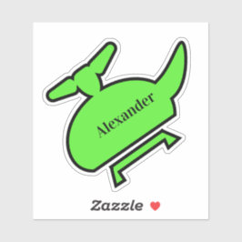 Adesivo Favor de Festa de aniversário do helicóptero