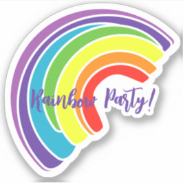 Adesivo Favor do partido Rainbow