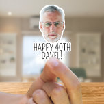 Adesivo Favoritos de Festa de aniversário de logotipo de t<br><div class="desc">Foto personalizada Texto do logotipo Festa de aniversário Favoritos</div>