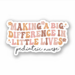 Adesivo Fazer Grande Diferença em Pequenas Enfermeiras de 