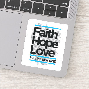 Adesivo fé esperança amor, 1 corintiano 13:13