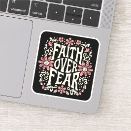 Adesivo Fé sobre o temor cristão