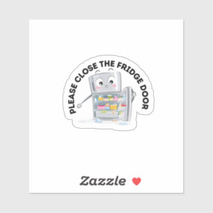 Adesivo Feche a porta do frigorífico