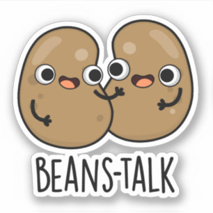 Adesivo Feijão Fala Boca Veggie Bean Pun Sticker