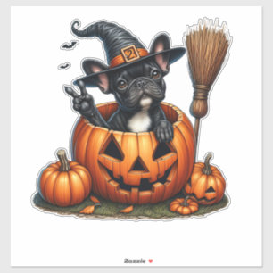 Adesivo Feiticeira francesa Pumpkin Halloween Mens Mulhere