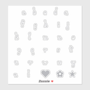 Adesivo Feixe-Alfinete de Fonte de Prata Retal Divertido C