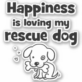 Adesivo Felicidade É Amar Meu Cachorro De Emergência