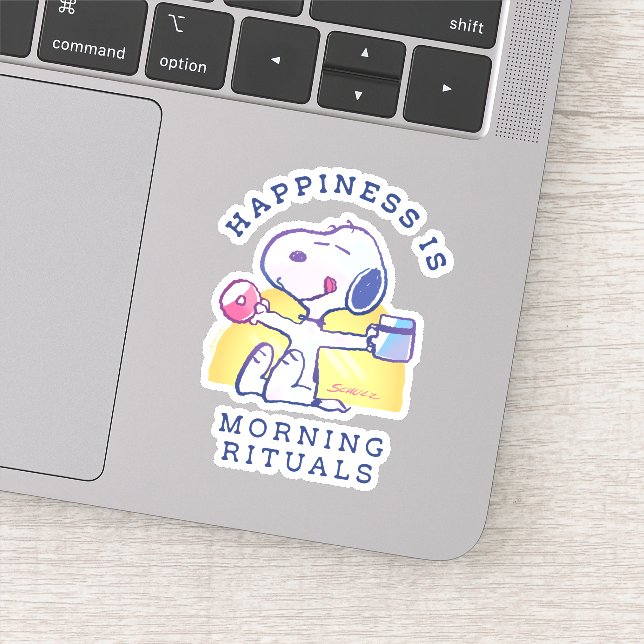 Adesivo Felicidade é Rituais da Manhã (Detalhe)