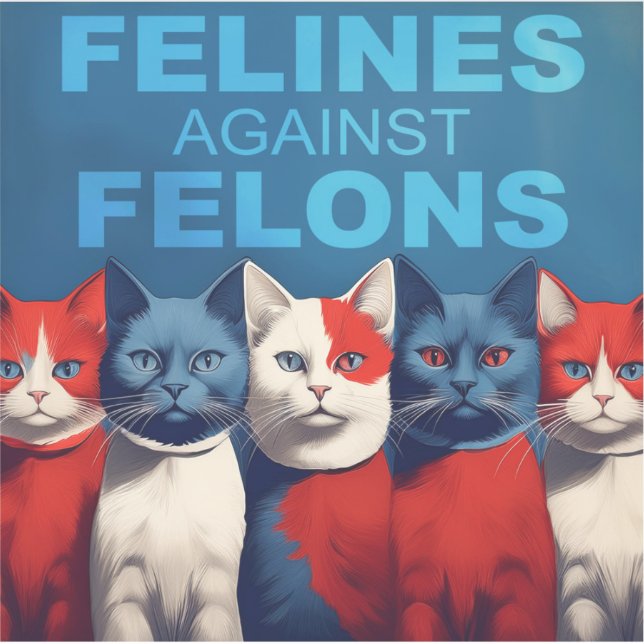 Adesivo Felinos Contra Felons Sticker (Frente)