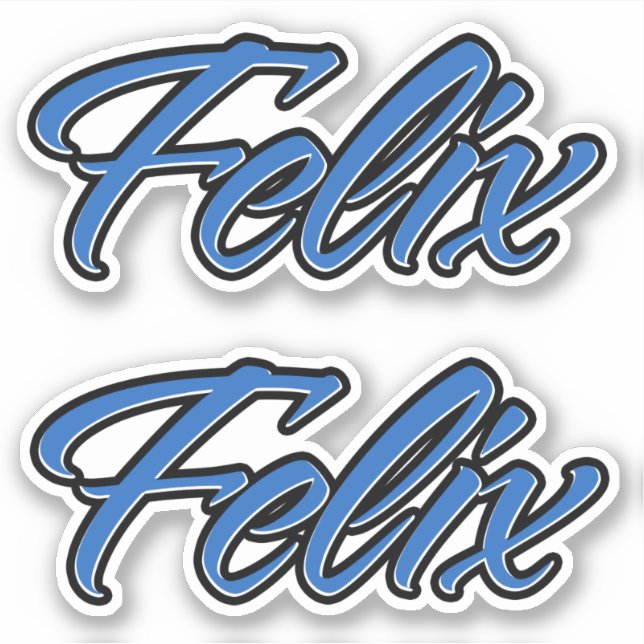 Adesivo Felix Name blue Aufkleber Sticker Stickerset (Frente)