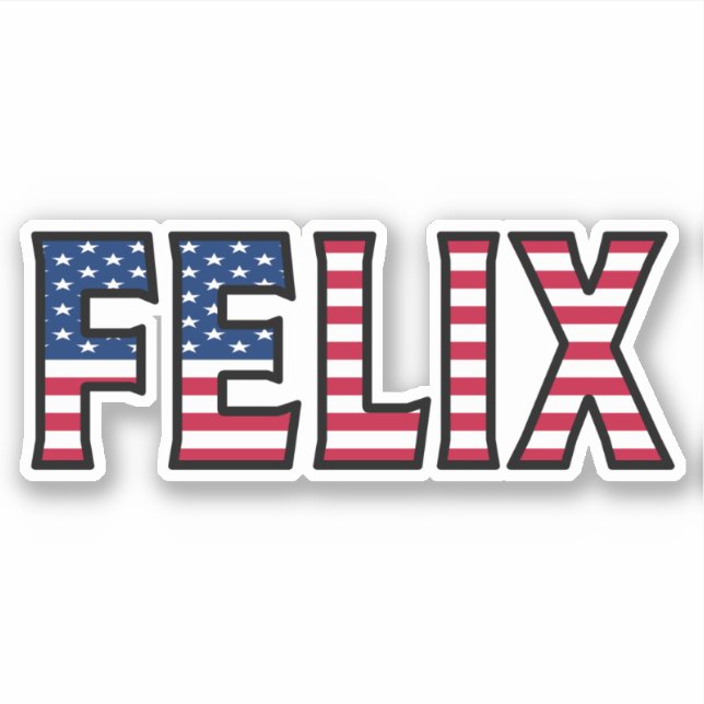 Adesivo Felix Name Vorname USA Sticker Stickerset (Frente)