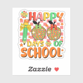 Adesivo feliz 100 dias de escola. apreciação dos professor