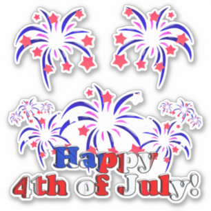 Adesivo Feliz 4 de julho * Dia da Independência