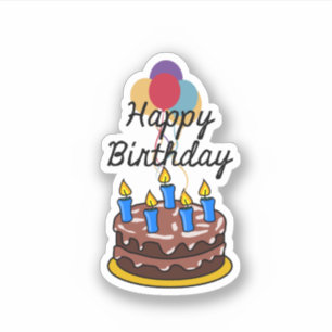 Adesivo Feliz aniversário