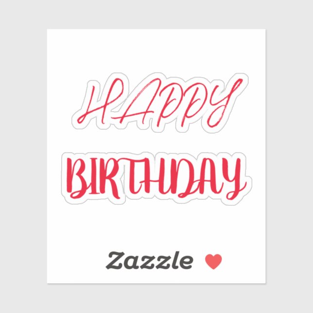 Adesivo Feliz aniversário (Folha)